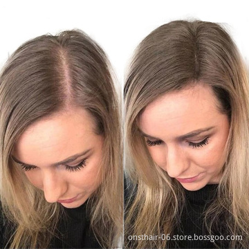 16inch Synthetic Hair Clip In Toupee Hairpieces Straight topper hair with bangs for women man 9 color